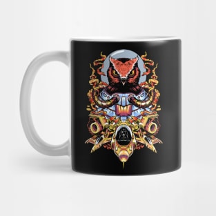 astronaut owl illustration Mug